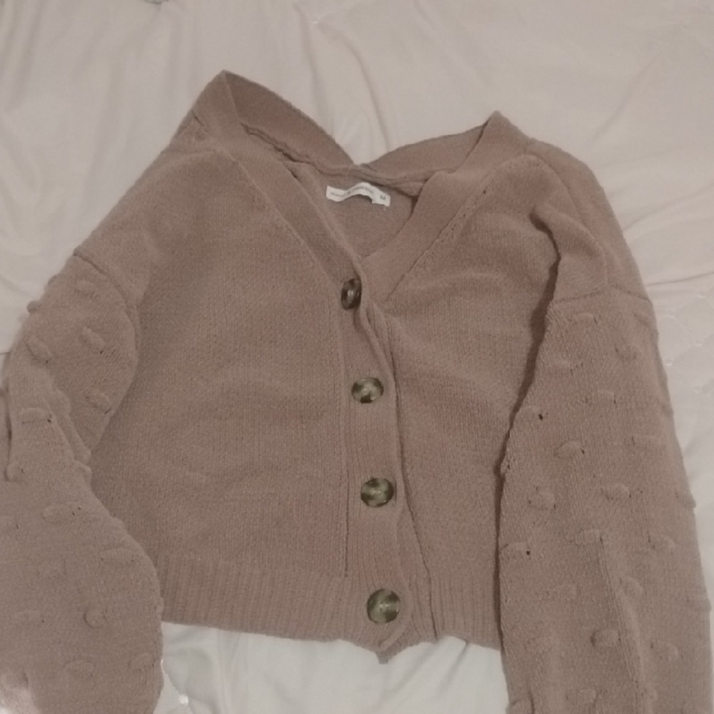 moon & madison Taupe Button-Up Cardigan